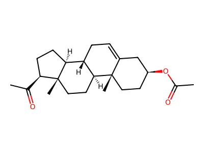 20-Oxopregn-5-en-3-yl acetate structure