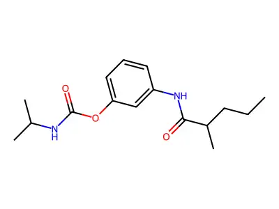 Valeranilide, 3'-hydroxy-2-methyl-, isopropylcarbamate (ester) structure
