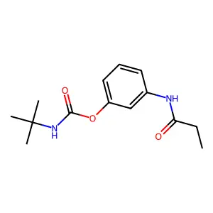 Propionanilide, 3'-hydroxy-, tert-butylcarbamate (ester) structure