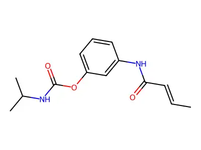 N-Isopropylcarbamic acid 3-[(1-oxo-2-butenyl)amino]phenyl ester structure