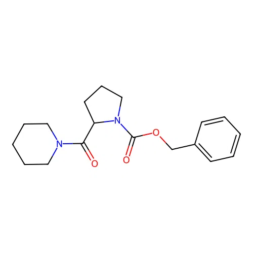 Benzyl 2-(piperidine-1-carbonyl)pyrrolidine-1-carboxylate structure