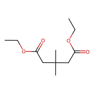 Pentanedioic acid, 3,3-dimethyl-, 1,5-diethyl ester structure