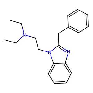 1-Diethylaminoethyl-2-benzyl-benzimidazole structure