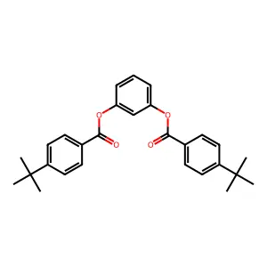 1,3-Phenylene bis(4-(1,1-dimethylethyl)benzoate) structure