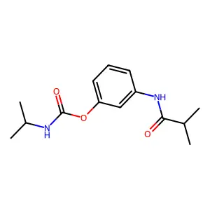 3'-Hydroxy-2-methylpropionanilide isopropylcarbamate structure