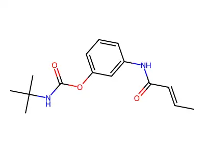 Carbamic acid, (1,1-dimethylethyl)-, 3-[(1-oxo-2-butenyl)amino]phenyl ester structure