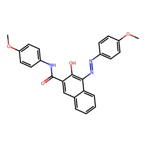 3-Hydroxy-N-(4-methoxyphenyl)-4-[(4-methoxyphenyl)azo]naphthalene-2-carboxamide structure