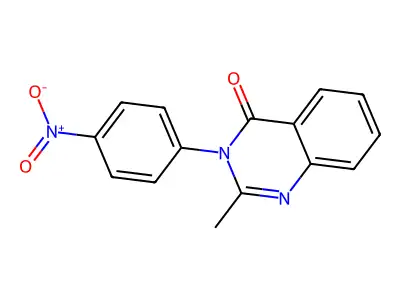2-Methyl-3-(4-nitrophenyl)quinazolin-4-one structure