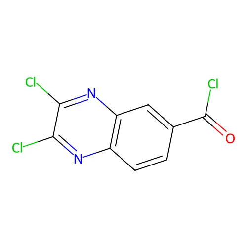 6-Quinoxalinecarbonyl chloride, 2,3-dichloro- structure