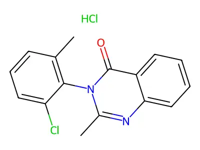 4(3H)-Quinazolinone, 3-(6-chloro-2-methylphenyl)-2-methyl-, hydrochloride structure