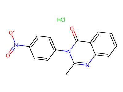 4(3H)-Quinazolinone, 2-methyl-3-(p-nitrophenyl)-, hydrochloride structure