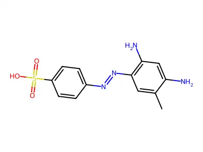Benzenesulfonic acid, 4-(2-(2,4-diamino-5-methylphenyl)diazenyl)- structure