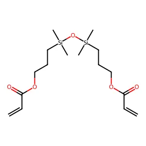 (1,1,3,3-Tetramethyldisiloxane-1,3-diyl)dipropane-1,3-diyl diacrylate structure
