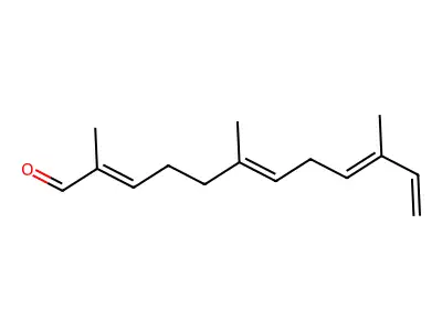 2,6,9,11-Dodecatetraenal, 2,6,10-trimethyl- structure