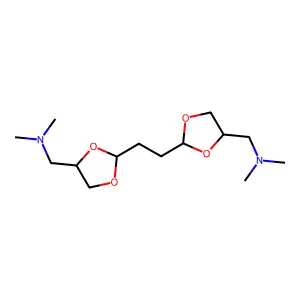 1,3-Dioxolane-4-methylamine, 2,2'-ethylenebis(N,N-dimethyl- structure