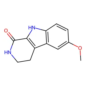 2,3,4,9-Tetrahydro-6-methoxy-1H-pyrido(3,4-b)indol-1-one structure