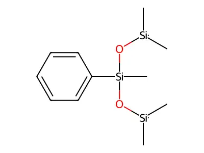 Bis(dimethylsilyloxy)-methyl-phenylsilane structure