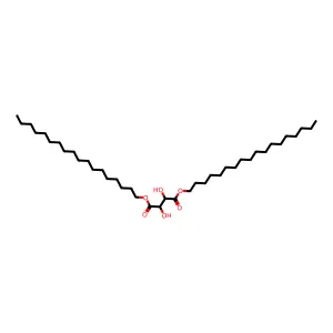 dioctadecyl (2R,3R)-2,3-dihydroxybutanedioate structure