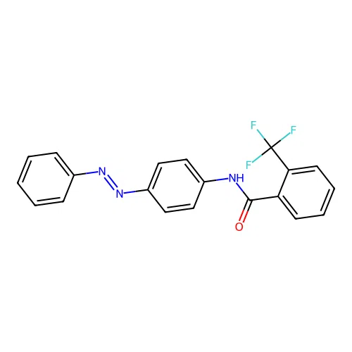 Benzamide, N-[4-(2-phenyldiazenyl)phenyl]-2-(trifluoromethyl)- structure