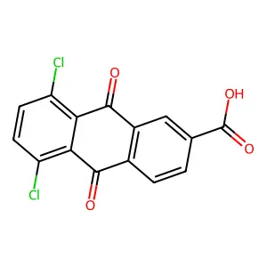 5,8-Dichloro-9,10-dihydro-9,10-dioxo-2-anthroic acid structure