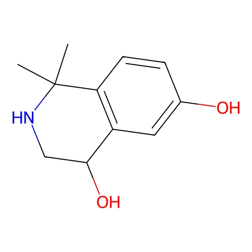 1,1-dimethyl-3,4-dihydro-2H-isoquinoline-4,6-diol structure