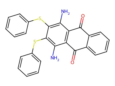 1,4-Diamino-2,3-bis-phenylsulfanyl-anthraquinone structure