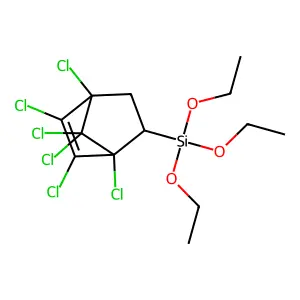 Silane, triethoxy(1,4,5,6,7,7-hexachlorobicyclo(2.2.1)hept-5-en-2-yl)- structure