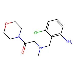 4-((((2-Amino-6-chlorophenyl)methyl)methylamino)acetyl)morpholine structure