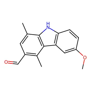 6-Methoxy-1,4-dimethyl-9H-carbazole-3-carbaldehyde structure
