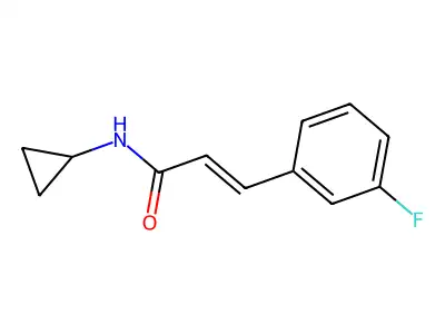 N-cyclopropyl-3-(3-fluorophenyl)prop-2-enamide structure