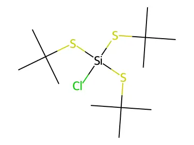 Tris(tert-butylsulfanyl)-chlorosilane structure