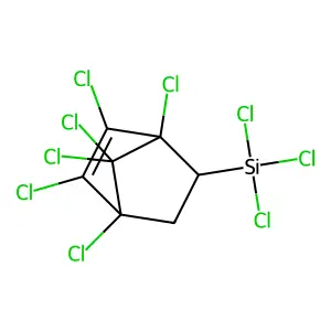 Bicyclo[2.2.1]hept-2-ene, 1,2,3,4,7,7-hexachloro-5-(trichlorosilyl)- structure