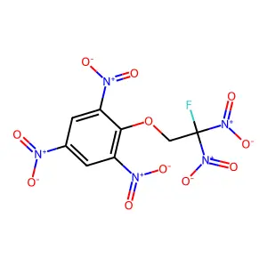 beta-Fluoro-beta,beta,2,4,6-pentanitrophenetole structure