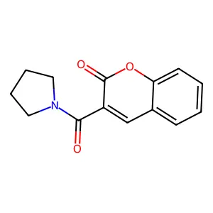 Coumarin, 3-(1-pyrrolidinylcarbonyl)- structure