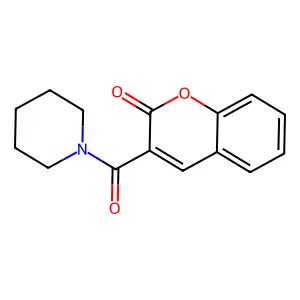 Coumarin, 3-(piperidinocarbonyl)- structure