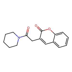 Coumarin, 3-((piperidinocarbonyl)methyl)- structure