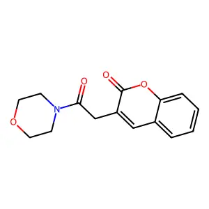 Coumarin, 3-((morpholinocarbonyl)methyl)- structure