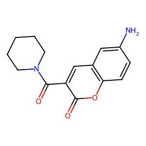 Coumarin, 6-amino-3-(piperidinocarbonyl)- structure