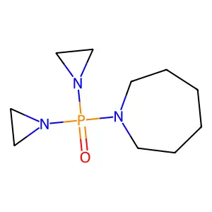 1-(Bis(1-aziridinyl)phosphinyl)hexahydro-1H-azepine structure