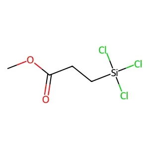 Propanoic acid, 3-(trichlorosilyl)-, methyl ester structure