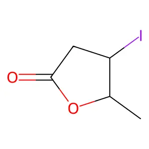 Dihydro-4-iodo-5-methylfuran-2(3H)-one structure
