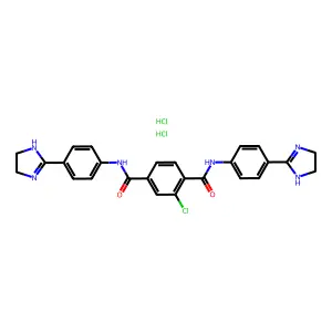4',4''-Bis(2-imidazolin-2-YL)-2-chloroterephthalanilide dihydrochloride structure