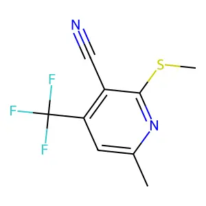 6-Methyl-2-(methylthio)-4-(trifluoromethyl)-3-pyridinecarbonitrile structure
