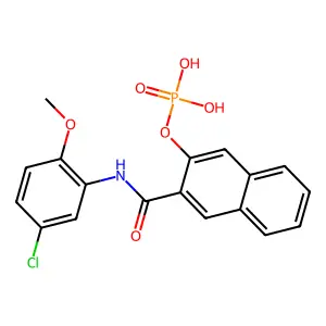 N-(5-Chloro-2-methoxyphenyl)-3-(phosphonooxy)naphthalene-2-carboxamide structure