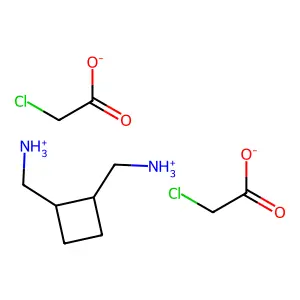 Cyclobutane-1,2-bis(methylamine), bis(chloroacetate) structure