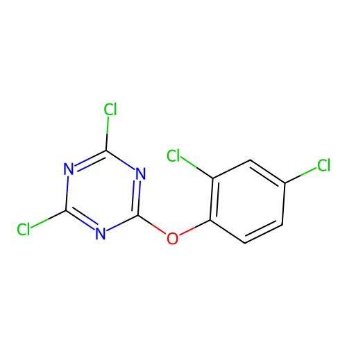2,4-Dichloro-6-(2,4-dichlorophenoxy)-1,3,5-triazine structure