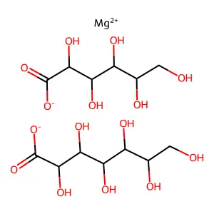 (D-Gluconato-O1,O2)(D-glycero-D-gluco-heptonato-O1,O2)magnesium structure