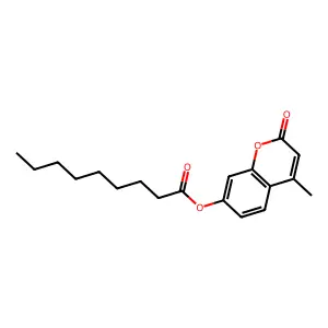 4-Methyl-2-oxo-2H-1-benzopyran-7-yl nonan-1-oate structure
