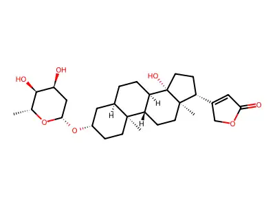 3-((2,6-Dideoxyhexopyranosyl)oxy)-14-hydroxycard-20(22)-enolide structure