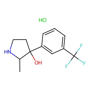 3-Pyrrolidinol, 2-methyl-3-(alpha,alpha,alpha-trifluoro-m-tolyl)-, hydrochloride structure